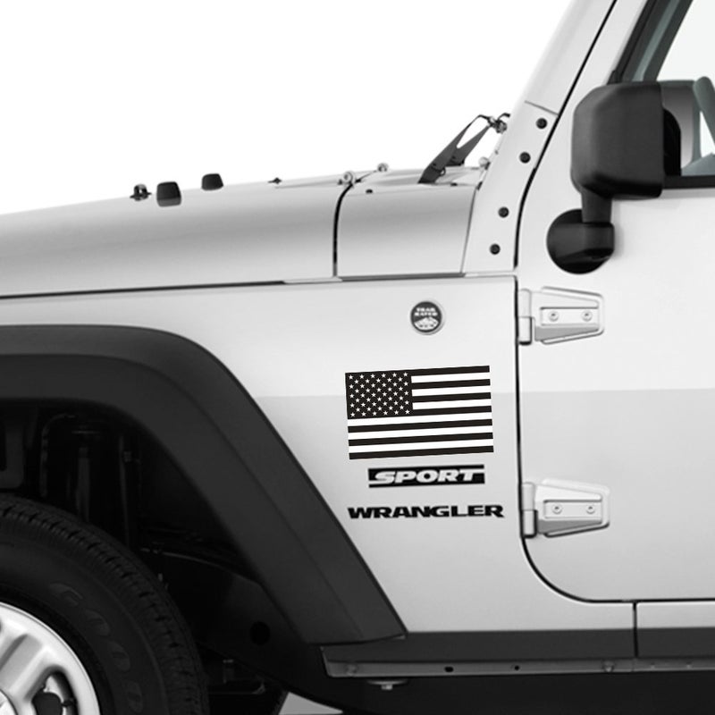 Creatrill Reflective Subdued American Flag Stickers 2 Pairs Bundle 3" X 5" Tactical Military Flag Reverse USA Decal for SUV, Hard Hat, Car Vinyl Window Bumper Decal Sticker - Image 2